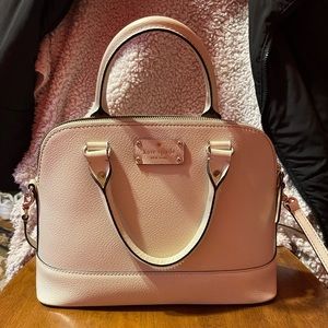 Cream colored purse Kate spade